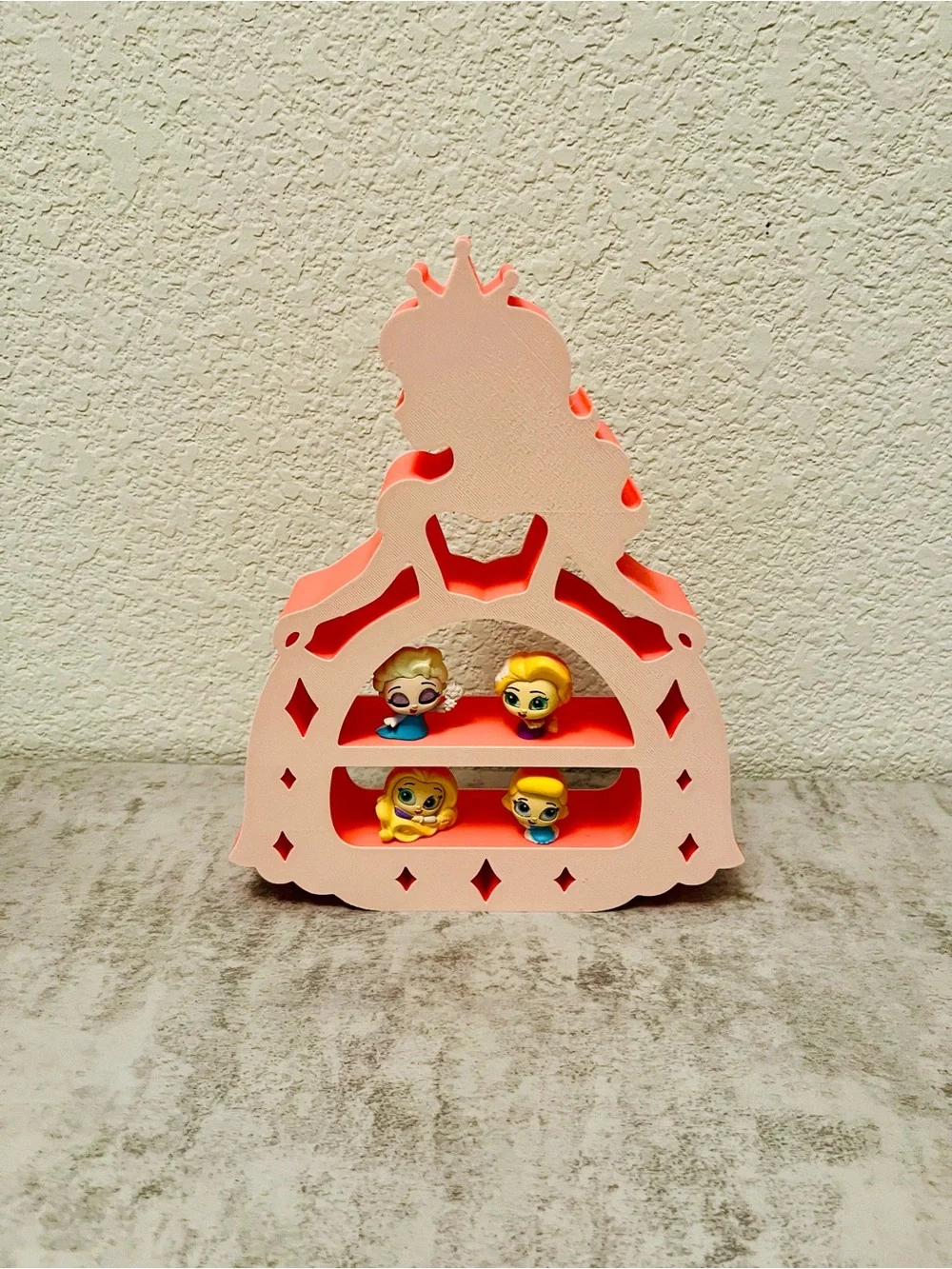 Pink Princess Toy Display Shelf for Kids